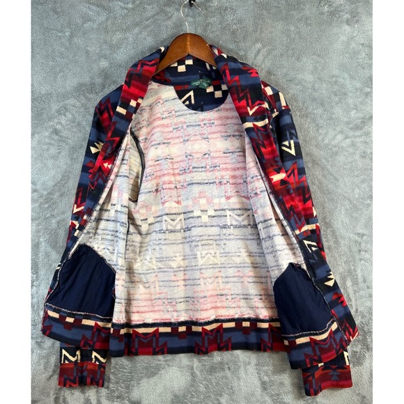 Lauren Ralph Lauren Shirt Womens XL Red Aztec Print Fleece Long Sleeve* - Picture 3 of 13